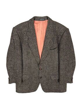 Harris Tweed Blazer Brown Wool Sport Coat Canada 40S
